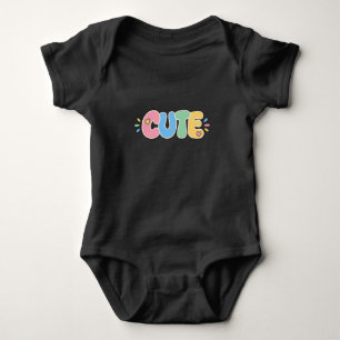Süße Pastell-Typografie Baby-Body Baby Strampler