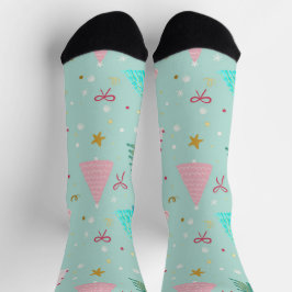 Süße Pastell-Weihnachts-Socken Socken