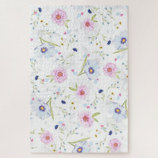 Süße Pastellfarben Blumen-Puzzles Puzzle (Vertikal)