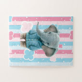 Süße Pastellfarben Elefant-Puzzles Puzzle (Horizontal)