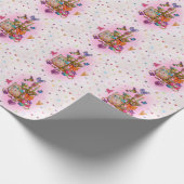 Süße Pastellfarben Geschenkpapier (Ecke)