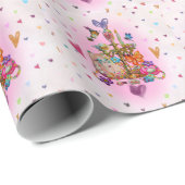 Süße Pastellfarben Geschenkpapier (Rolleneckpunkt)