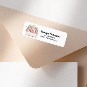 Süße pastellfarbene Blumenumschlag-Adresse