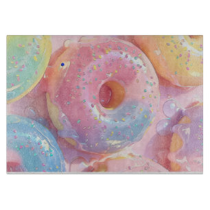 Süße Pastellglasur-Donuts Muster Schneidbrett Schneidebrett