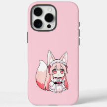 Süße Pastellrosa Chibi FuchsGirl