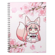Süße Pastellrosa Chibi FuchsGirl