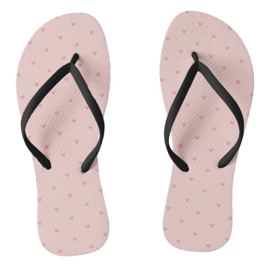 Süße Pastellrosa Herzen Badesandalen (Fußbett)