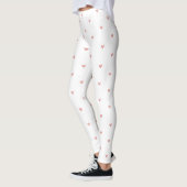 Süße Pastellrosa Herzen Leggings (Links)