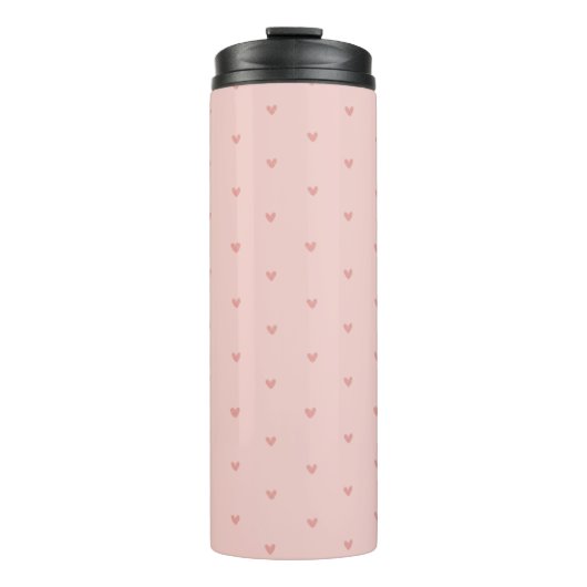 Süße Pastellrosa Herzen Thermosbecher (Vorderseite)