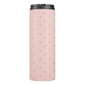 Süße Pastellrosa Herzen Thermosbecher (Rückseite)