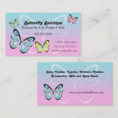Süße Pastellschmetterlings-Visitenkarte Visitenkarte (Vorne/Hinten)