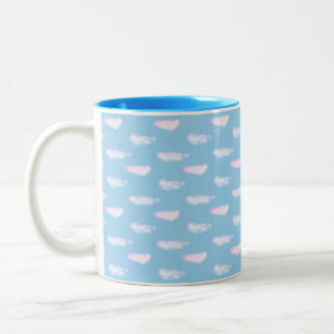 Süße Pastellwolken Zweifarben-Kaffeetasse Zweifarbige Tasse