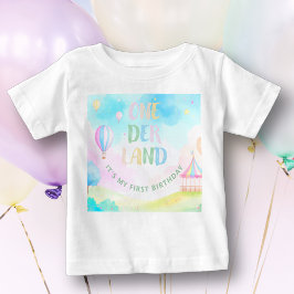 Süße Pastelonederland Aquarellfarbe 1. Geburtstag Baby T-shirt