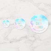 Süße Pastelonederland Aquarellfarbe 1. Geburtstag Konfetti (Vorderseiten)