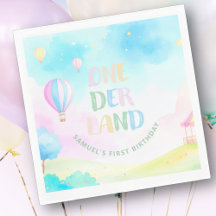 Süße Pastelonederland Aquarellfarbe 1. Geburtstag