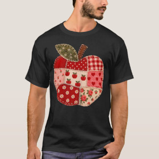 Süße Patchwork-Apfelsinen zum Zurück zur Schule T-Shirt