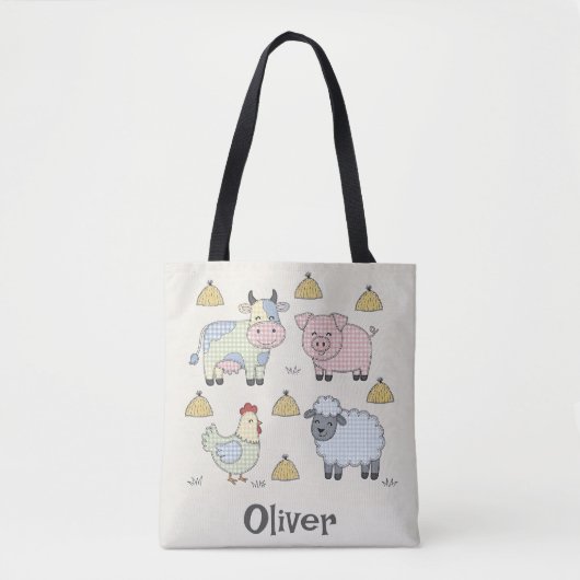 Süße Patchwork-Bauernhoftiere Tasche (Vorderseite)