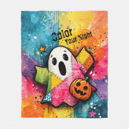 Süße Patchwork-Geist-Bunte-Spritzkunst Fleecedecke