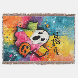 Süße Patchwork-Geist Farbige Splatter-Kunst Decke
