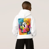 Süße Patchwork-Geist-Farbige Splatter-Kunst Hoodie (Schwarz voll)