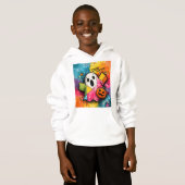 Süße Patchwork-Geist-Farbige Splatter-Kunst Hoodie (Vorne ganz)