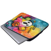 Süße Patchwork-Geist-Farbige Splatter-Kunst Laptopschutzhülle (Vorne Knopf)