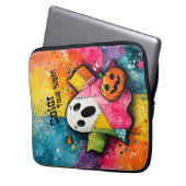 Süße Patchwork-Geist-Farbige Splatter-Kunst Laptopschutzhülle (Vorderseite Links)