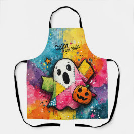 Süße Patchwork-Geist-Farbige Splatter-Kunst Schürze