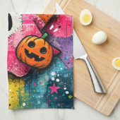 Süße Patchwork-Geister-Farben-Spritzkunst Geschirrtuch (Viertel Falte)