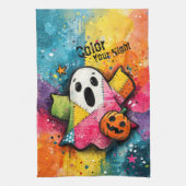 Süße Patchwork-Geister-Farben-Spritzkunst Geschirrtuch (Vertikal)