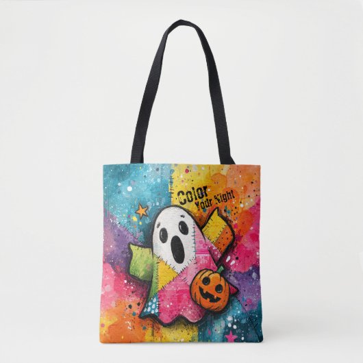 Süße Patchwork-Geister-Farben-Spritzkunst Tasche (Vorderseite)