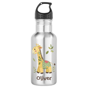 Süße Patchwork-Giraffe Edelstahlflasche