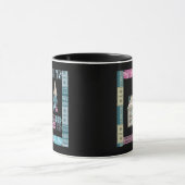 Süße Patchwork-Quilt-Haus-Baum-Abstrakt-Formen Tasse (Zentrum)