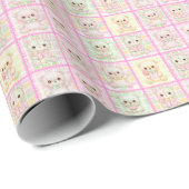 Süße Patchwork-Teddybär-Decke Nahtlos Geschenkpapier (Rolleneckpunkt)