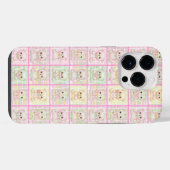 Süße Patchwork-Teddybär-Decke Nahtlos iPhone Hülle (Rückseite (Horizontal))