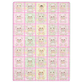 Süße Patchwork-Teddybär-Decke Nahtlos Klemmbrett (Rückseite)