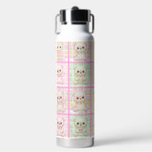 Süße Patchwork-Teddybär-Decke Nahtlos Trinkflasche (Vorderseite)