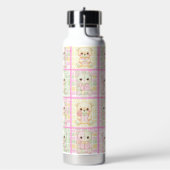 Süße Patchwork-Teddybär-Decke Nahtlos Trinkflasche (Links)