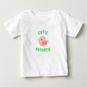 Süsse Patootie Pink Birdie Niedlich Girls T - Shir Baby T-shirt (Vorderseite)