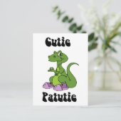 Süsse Patutie Dino Postkarte (Stehend Vorderseite)
