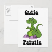 Süsse Patutie Dino Postkarte (Vorne/Hinten)