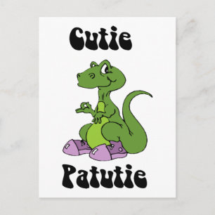 Süsse Patutie Dino Postkarte