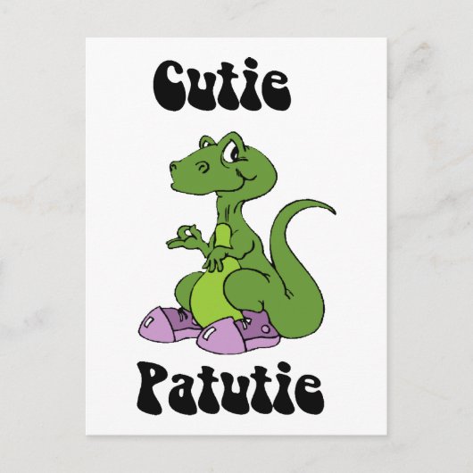 Süsse Patutie Dino Postkarte (Vorderseite)