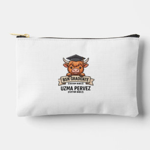 Süße Peekaboo Highland-Kuh BSN-Absolventin Benutze Zubehörtasche