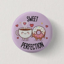 Süße Perfektion Kawaii Kaffee & Donut Pin Button