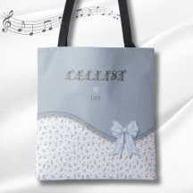 Süße Periwinkle-Violin-Schlüssel-Cellist-Tasche