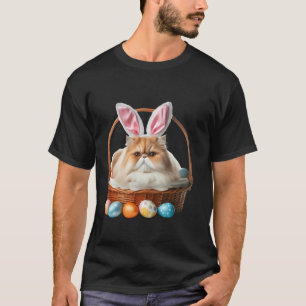 Süße persische Katze Ostereiersuche Besitzer Hasen T-Shirt