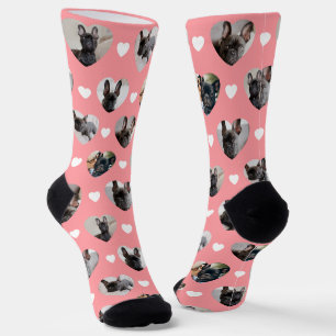 Süße Personalisierte 6 Herzförmige Haustierfotos Socken