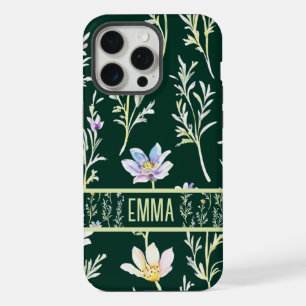 Süße personalisierte Aquarell-Wildblume iPhone 15 Pro Max Hülle