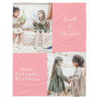 Süße personalisierte BFF Zwei-Foto-Rosa-Beste-Freu